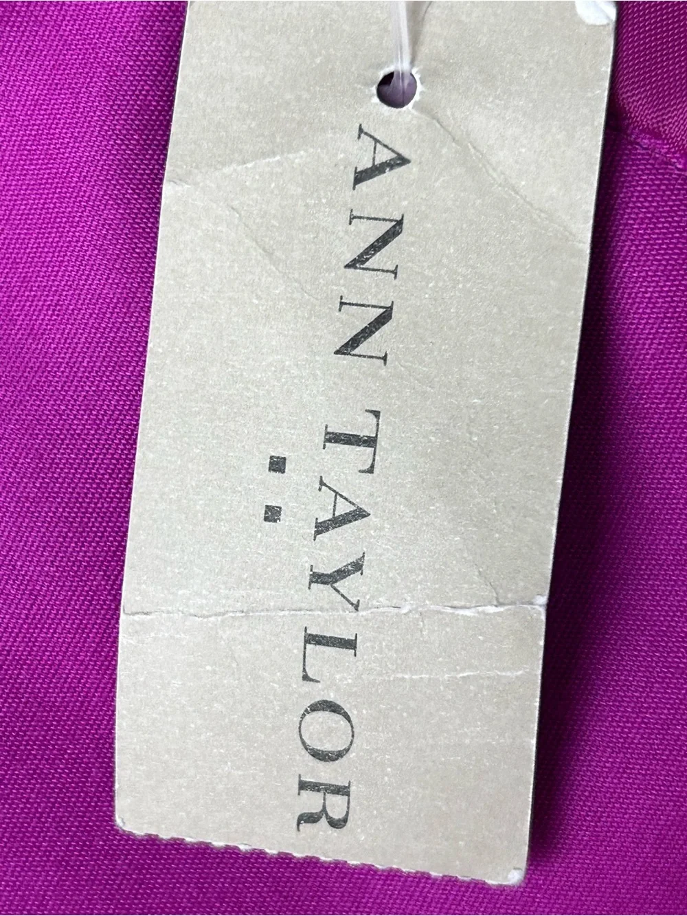 Ann Taylor Bright Fuchsia Mini Pencil Skirt Lined Zipper Closure Size 12